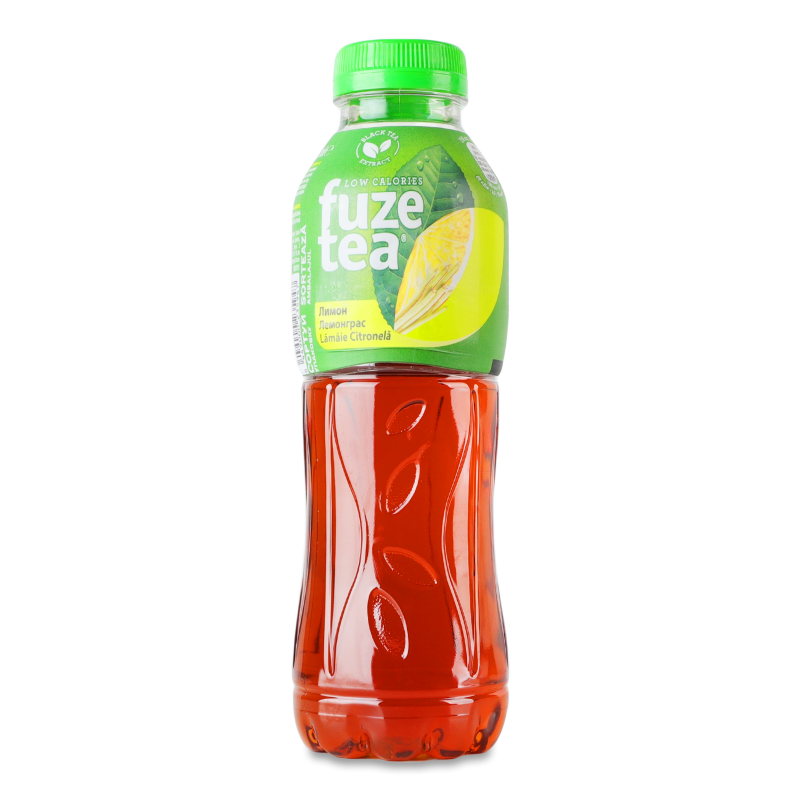 Чай холодний чорний з смаком лимона та лемонграса 0,5л пет Fuzetea