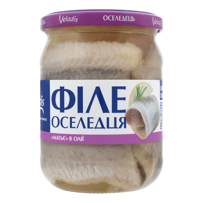 Сельдь в масле филе Матье Veladis с/б 470г Veladis(4823097901007 ...