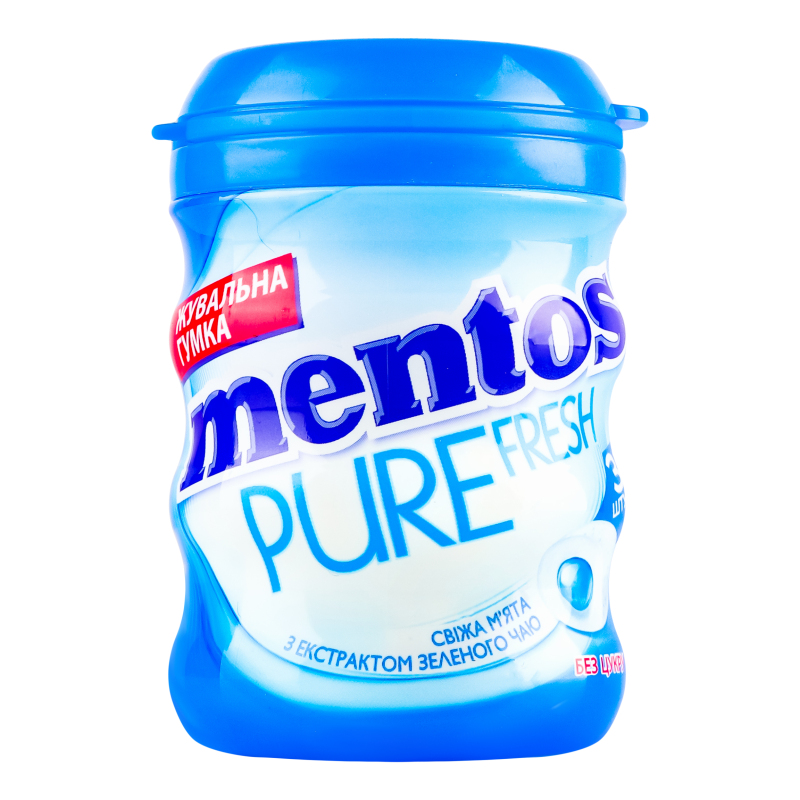Гумка жувальна Свіжа м'ята Pure fresh Mentos п/б 56г Mentos