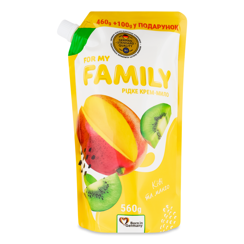 Крем-мило рідке Ківі та манго 560г д/п Фор май Фемелі