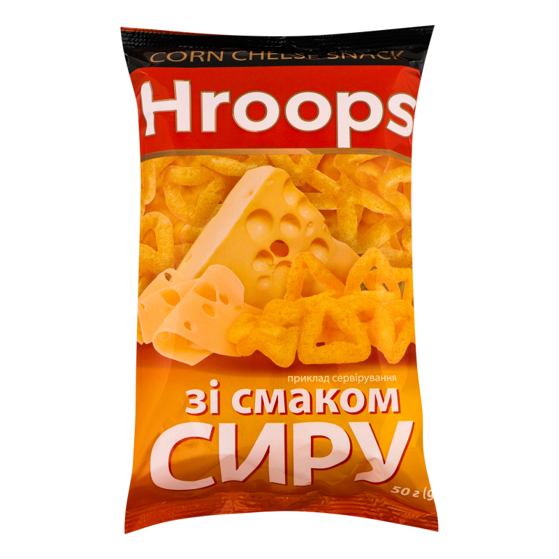 Вироби фігурні зі смаком сиру Hroops м/у