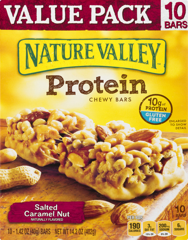 Nature Valley Protein Chewy Bars Salted Caramel Nut 10 CT Nature