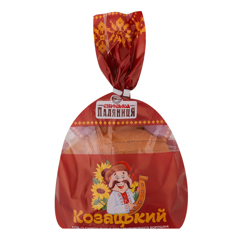 Хліб половинка в нарізці Козацький Сумська Паляниця м/у