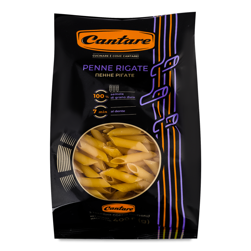 Вироби макаронні Penne Rigate 400г Cantare
