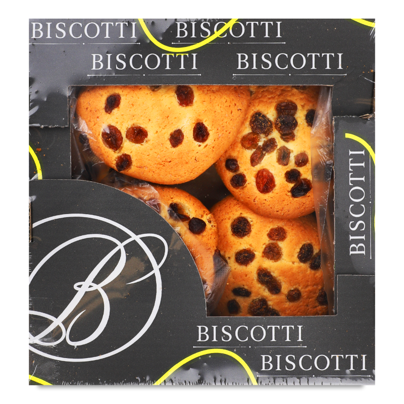 Печиво пісочно-відсадне Американське з родзинками 215г Biscotti