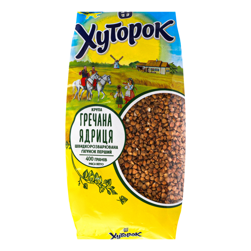 Крупа гречана ядриця швидкозаварювана Хуторок м/у