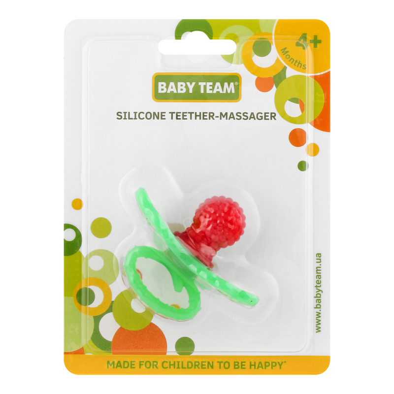 Прорезыватель-массажер для детей от 4мес силиконовый №4007 Baby Team ...