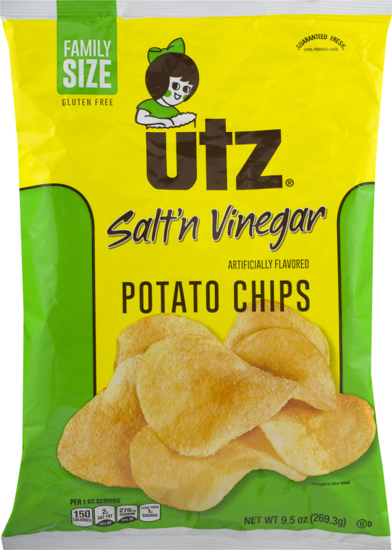 Utz Salt'n Vinegar Potato Chips Family Size Utz(41780000286) customers