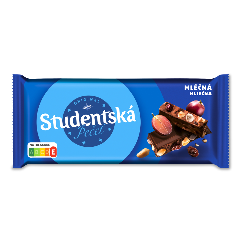 Шоколад Студентська молочний з арахісом желейними шматочками та родзинками 170г Оріон