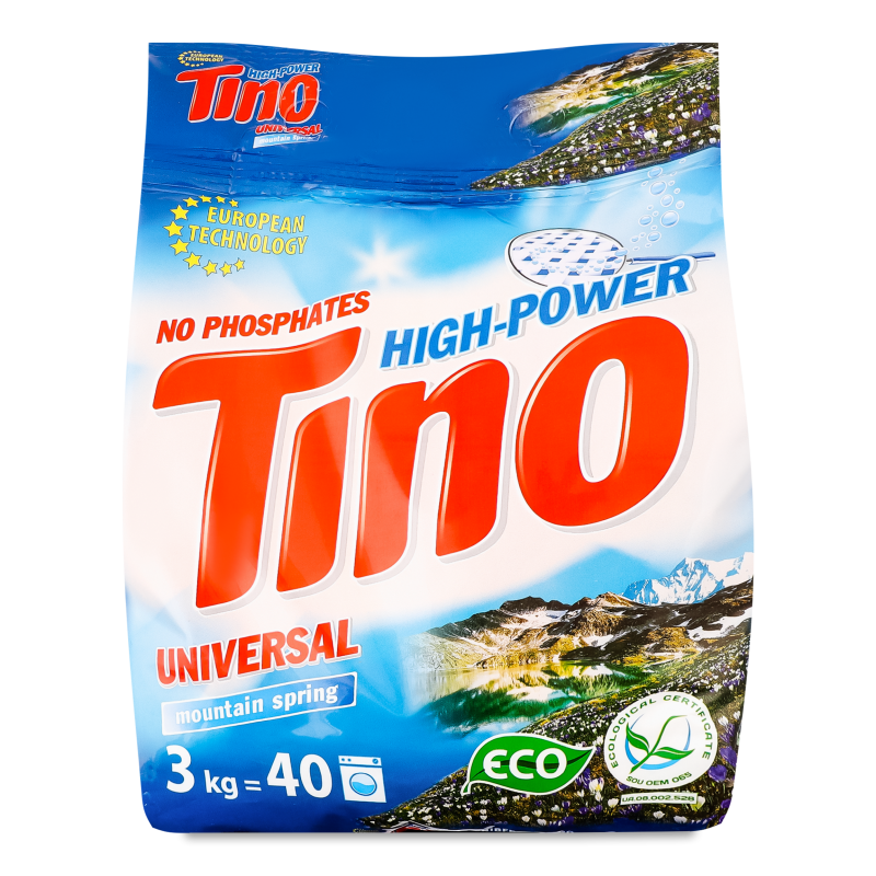 Порошок пральний Гірське джерело універсальний 3кг Тіно