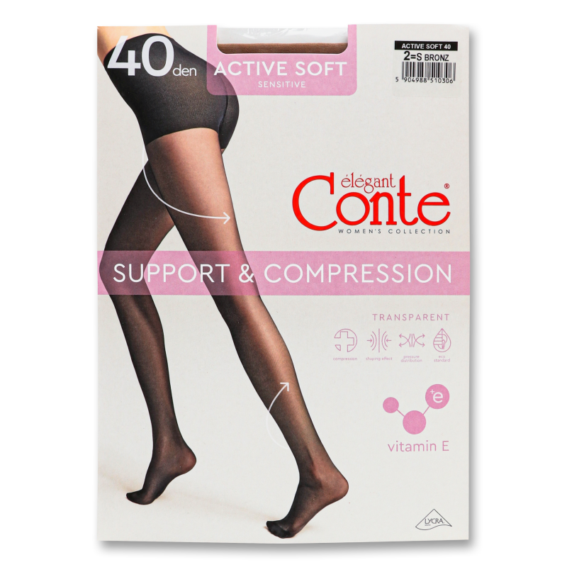Колготи жіночі Актів Софт бронз 40ден р.2 Конте елегант
