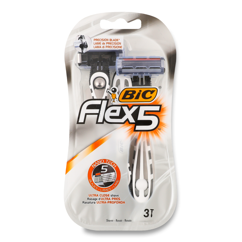 Станок д/гоління одноразовий Флекс-5 3шт Бік
