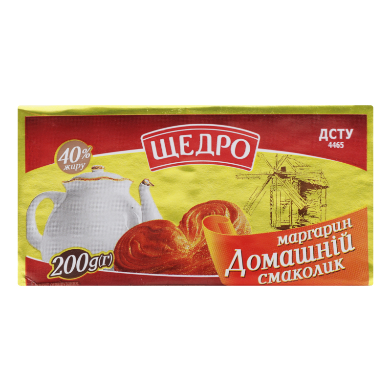 Маргарин 40% Домашній смаколик Щедро м/у
