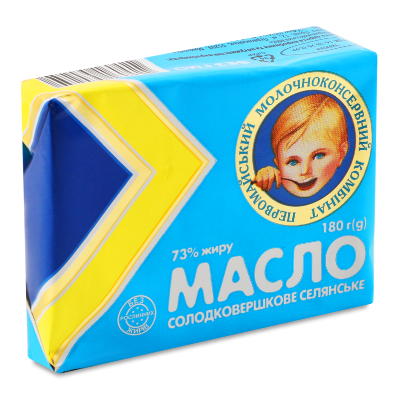 Масло Селянське солодковершкове 73% 180г ПМКК