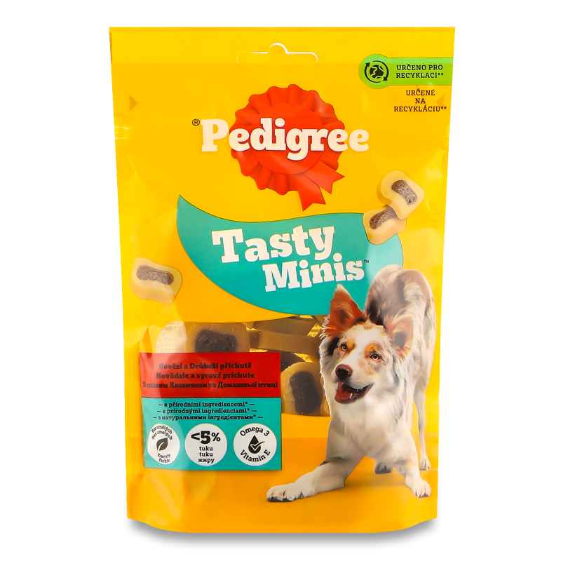 Ласощі д/собак Tasty Minis з яловичиною та птицею 155г Pedigree