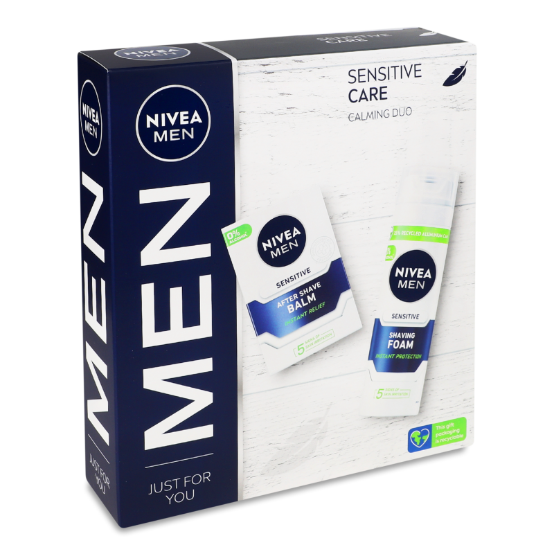 Набір Sensitive Care Піна д/гоління 200мл+Бальзам п/гоління 100мл Nivea Men