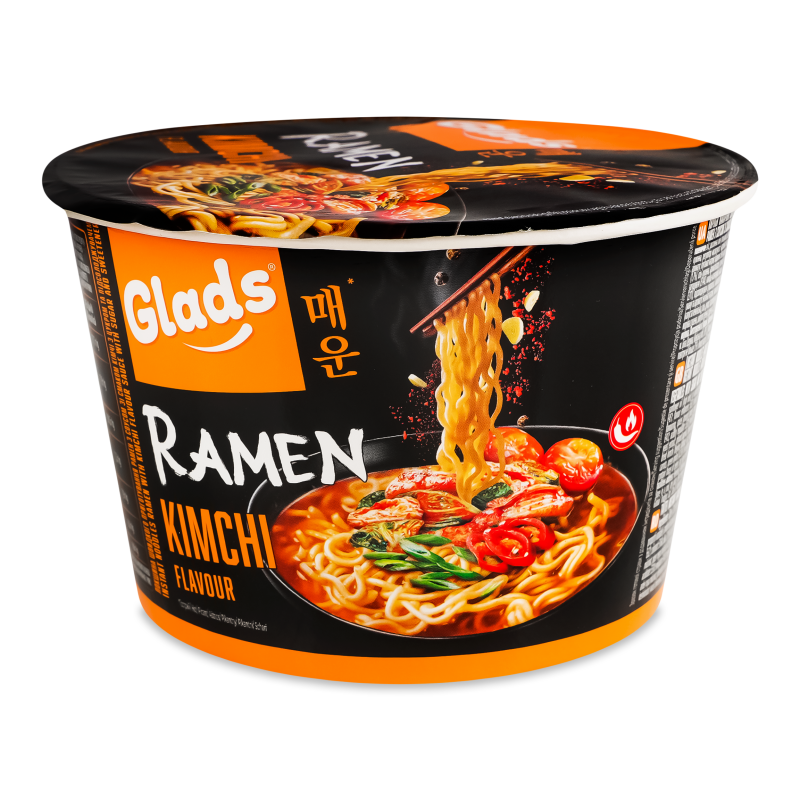 Локшина швидкого приготування з соусом Kimchi Ramen 105г стакан Glads