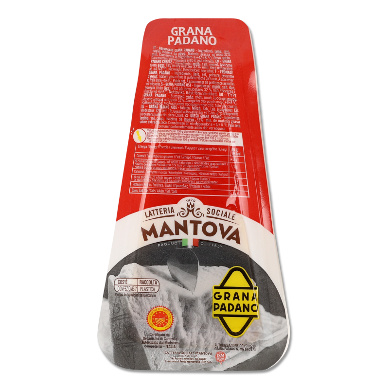 Сир Grana Padano 10місяців визрівання 32% 200г в/у Mantova