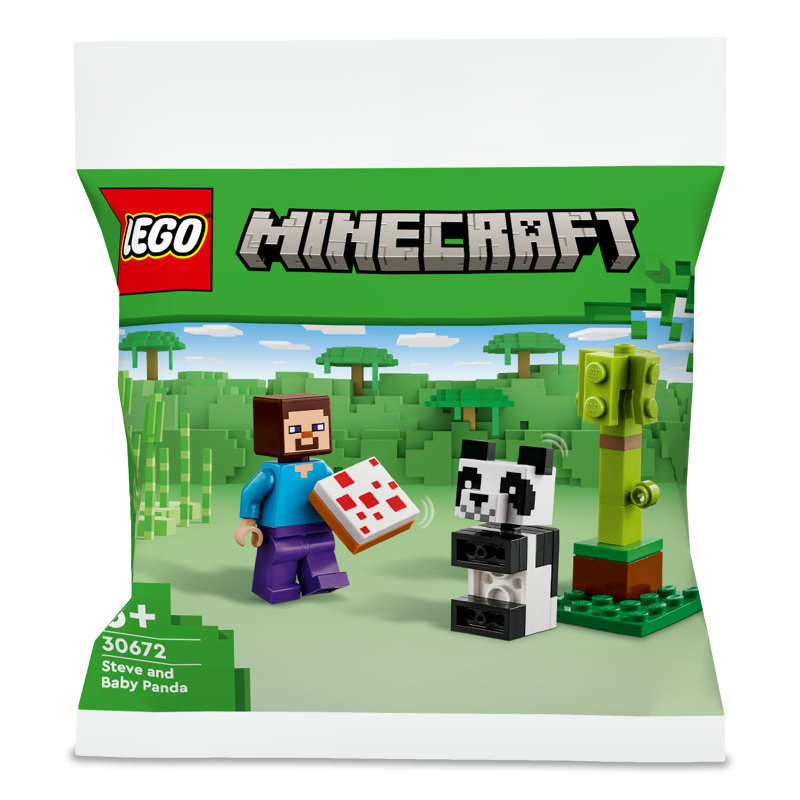 Конструктор Майнкрафт Стів та малюк панди 30672 Лего