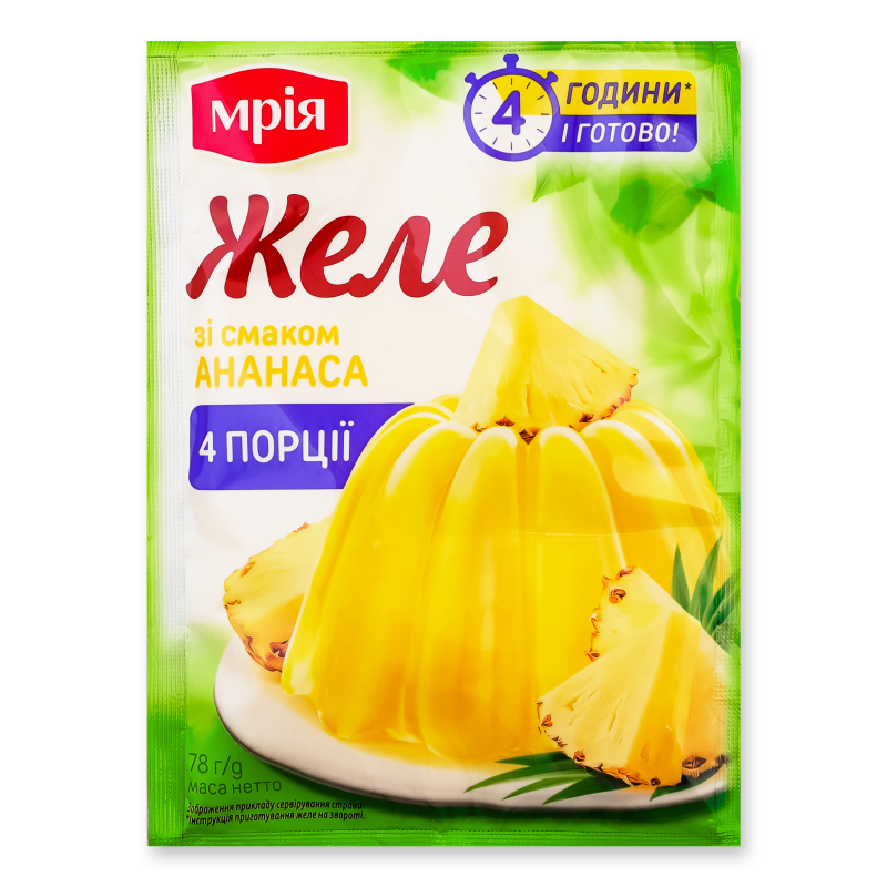Желе з смаком ананаса 78г Мрія