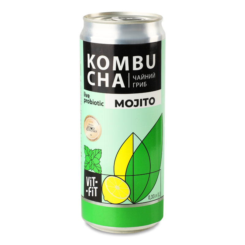 Напій бродіння Kombucha Mojito 0,33л ж/б Vit-Fit