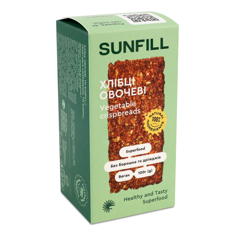 Хлібці овочеві без борошна 100г SunFill