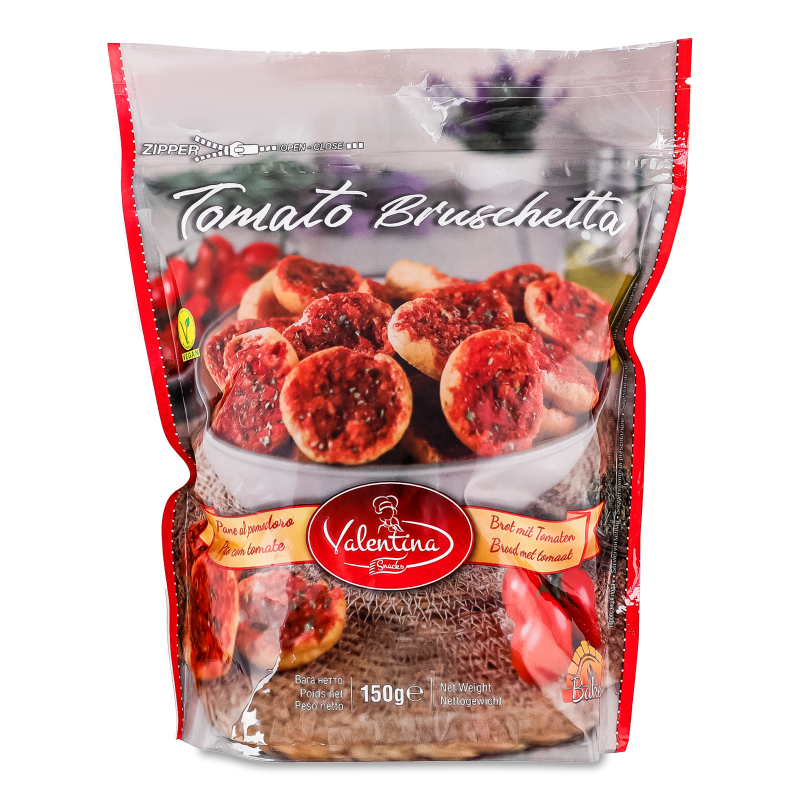 Брускети з томатом та орегано 150г Valentina