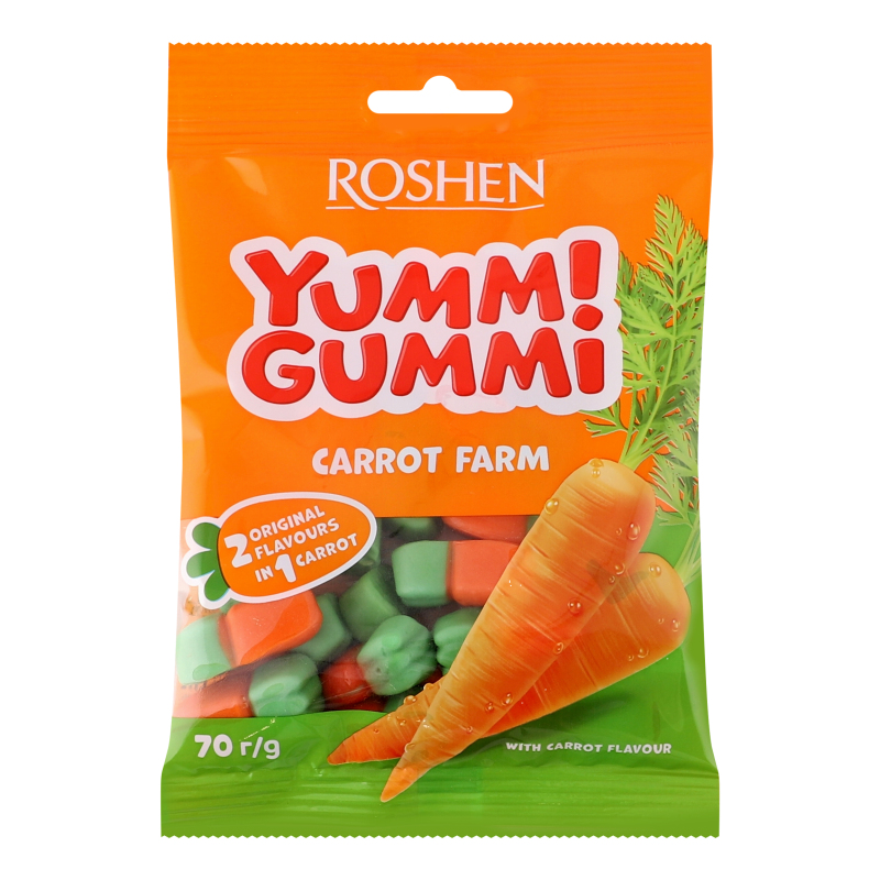 Конфеты желейные Carrot Farm Yummi Gummi Roshen м/у 70г Roshen