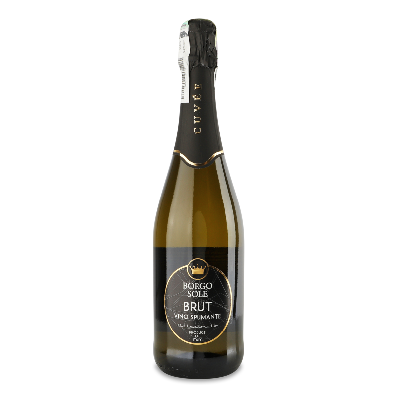 Вино ігристе Spumante Brut біле сухе 11% 0,75л Borgo Sole