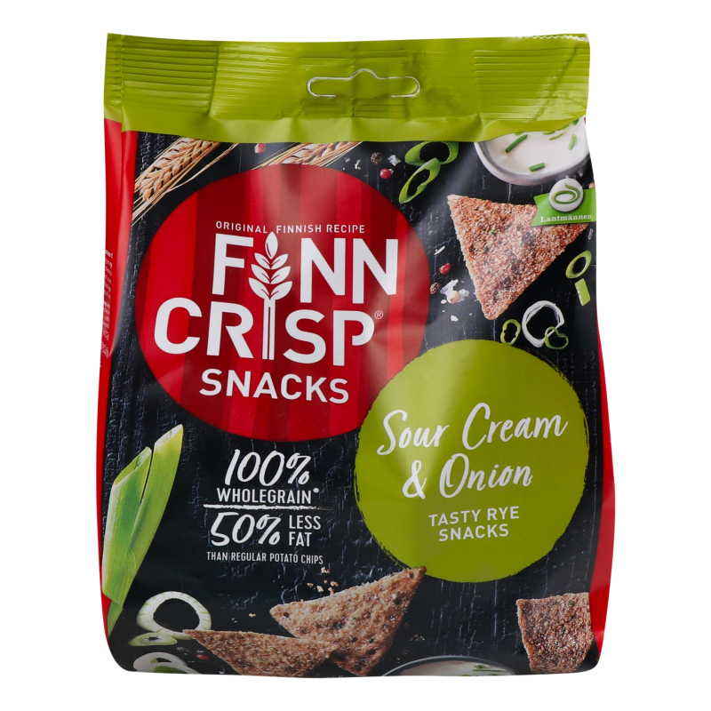 Снек цільнозерновий Sour Cream&Onion Finn Crisp м/у