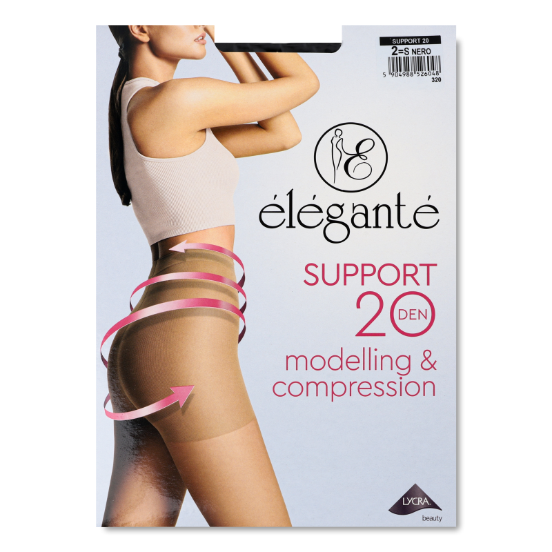 Колготи жіночі Support неро 20ден р.2 Elegante