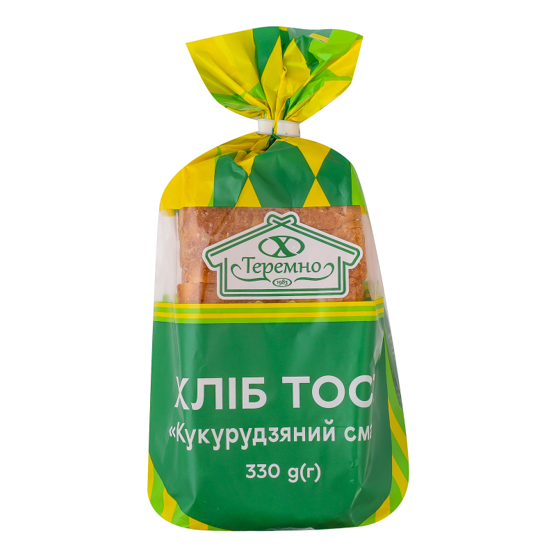 Хліб нарізний тост Кукурудзяний смак Теремно м/у