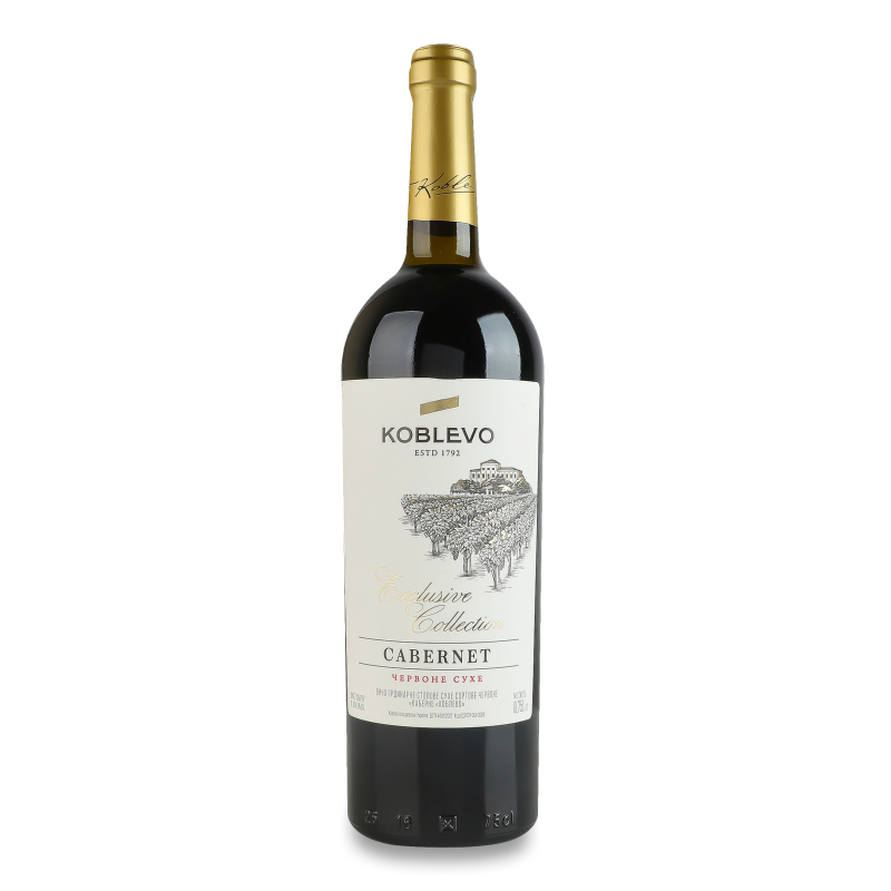 Вино Каберне червоне сухе 11-14% 0,75л Koblevo Exclusive Collection