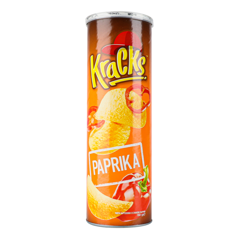 Чипсы картофельные Paprika Kraсks тубус 160г Kraсks(18887290526026 ...