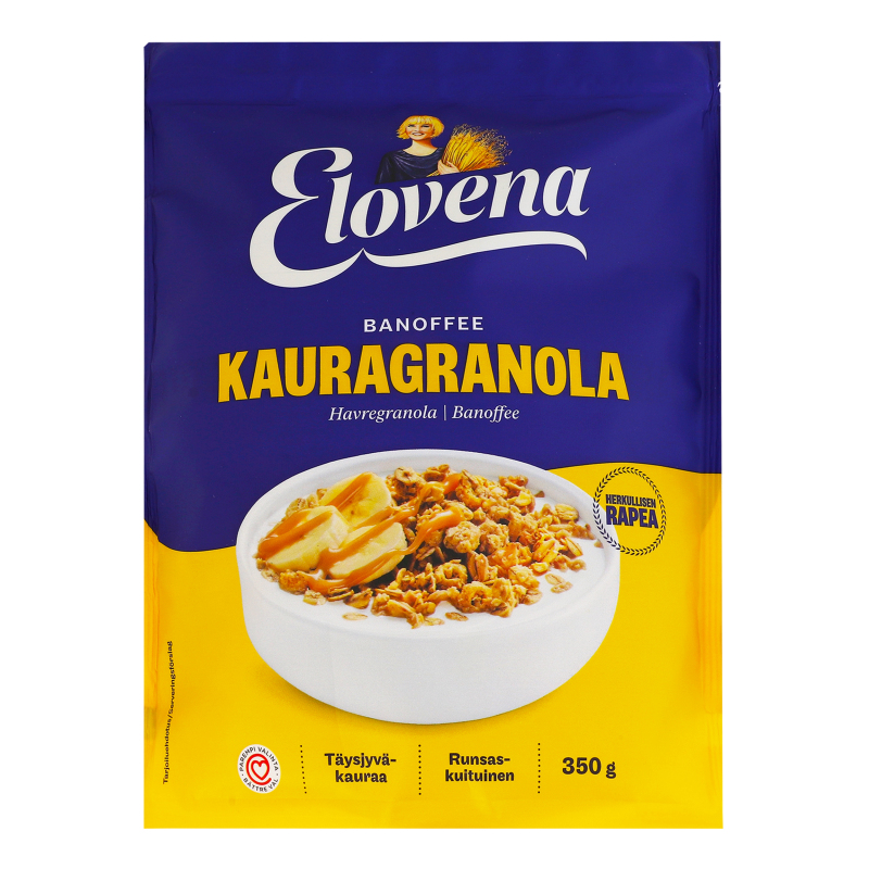 Гранола вівсяна з бананом Elovena д/п