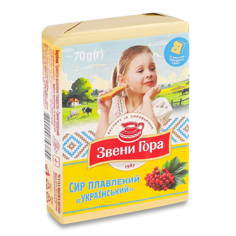 Cир плавлений Український 36% 70г Звени Гора