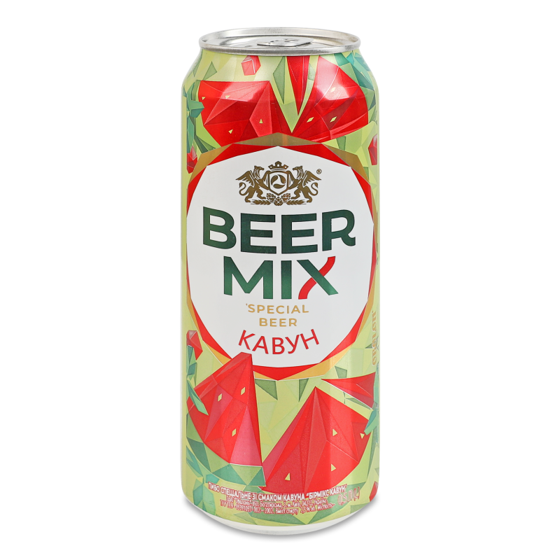 Пиво спеціальне Beermix Кавун 2,5% 0,5л ж/б Оболонь