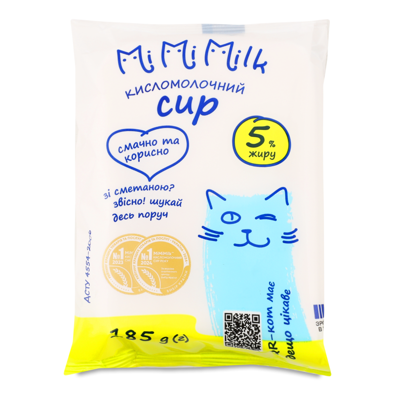 Сир кисломолочний 5% 180г флоупак МіМіМілк