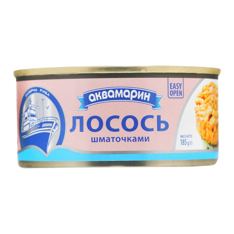 Лосось атлантичний шматочками Аквамарин з/б