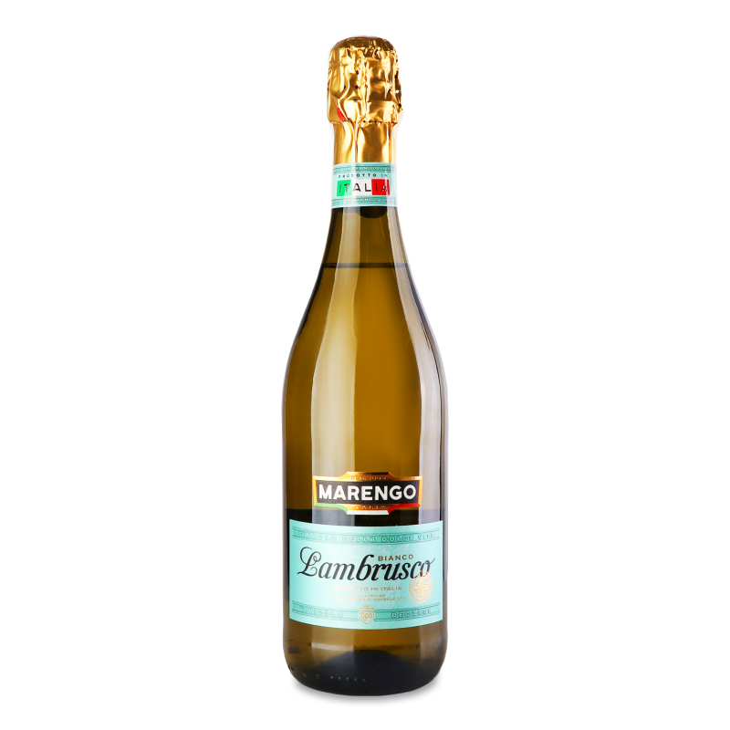 Вино газоване Lambrusco dell’Emilia біле н/солодке 8% 0,75л Marengo