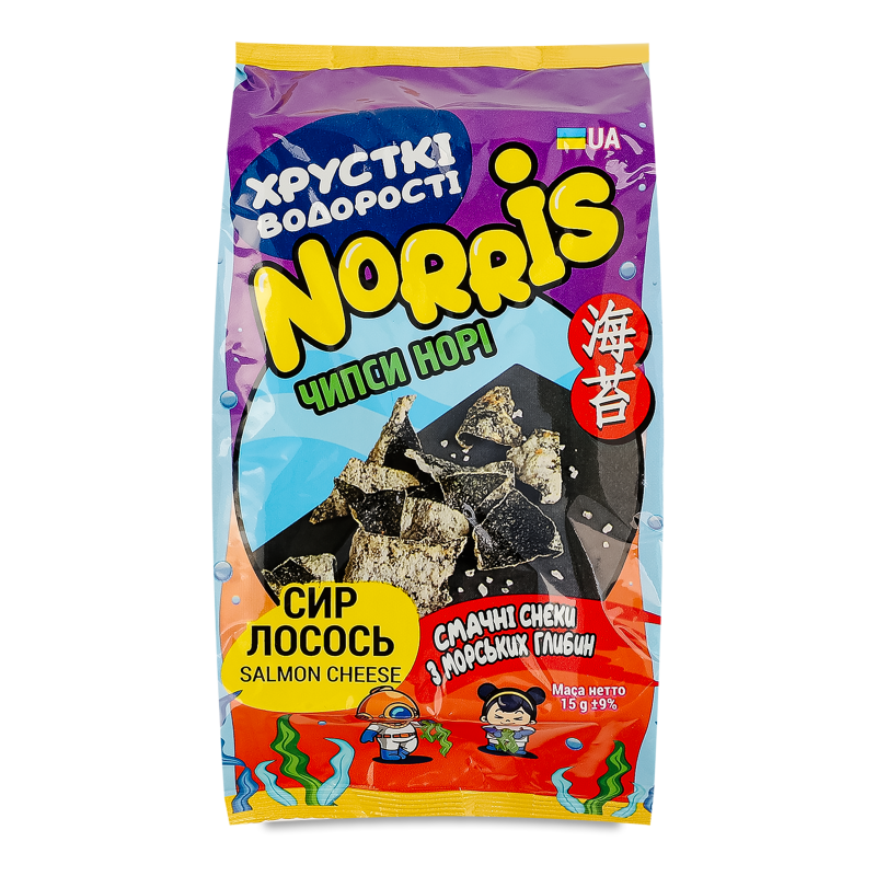 Чипси норі з сиром та лососем 15г Norris