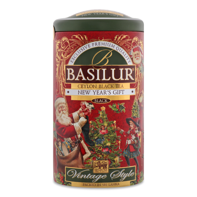 Чай Vintage Style Новорiчний подарунок чорний 100г ж/б Basilur Tea