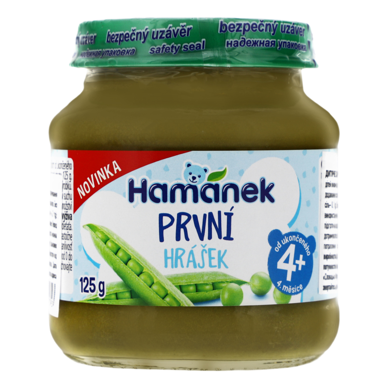 Пюре для детей от 4мес Зеленый горошек Hamanek с/б 125г Hamanek ...
