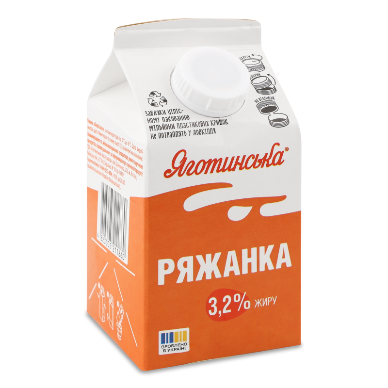 Ряжанка 3,2% 450г пюр/пак Яготинська