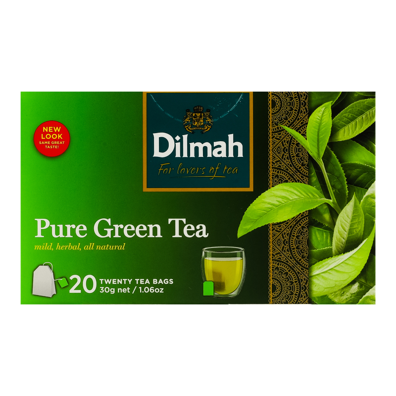 Чай зеленый цейлонский байховый мелкий Pure green Dilmah в/с к/у
