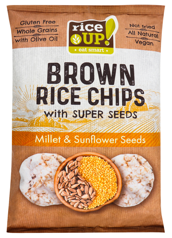 Чіпси рисові Millet&Sunflower Seeds Rice Up! м/у