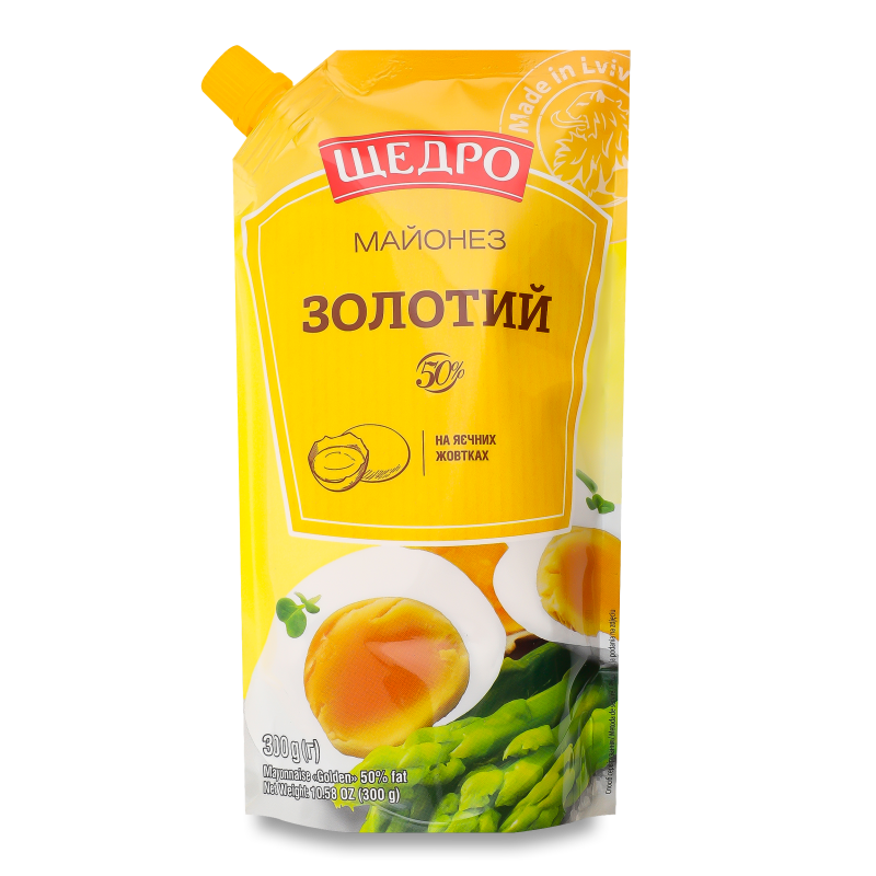 Майонез Золотий 50% 300г д/п Щедро