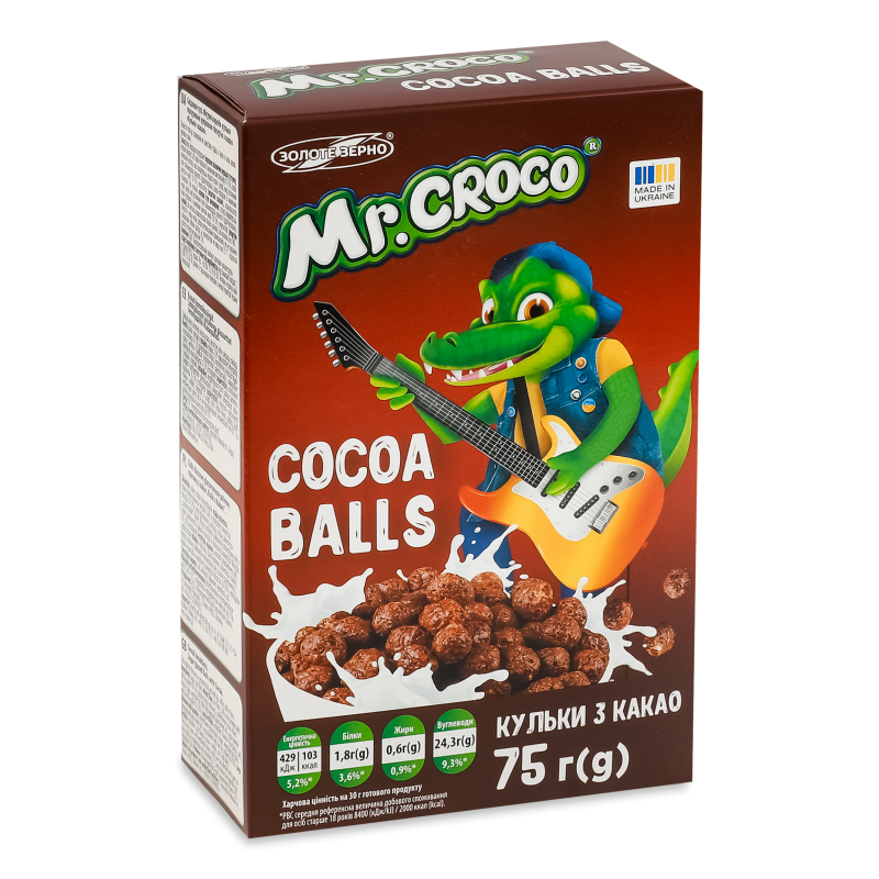 Кульки шоколадні Mr. Croco 75г Золоте зерно