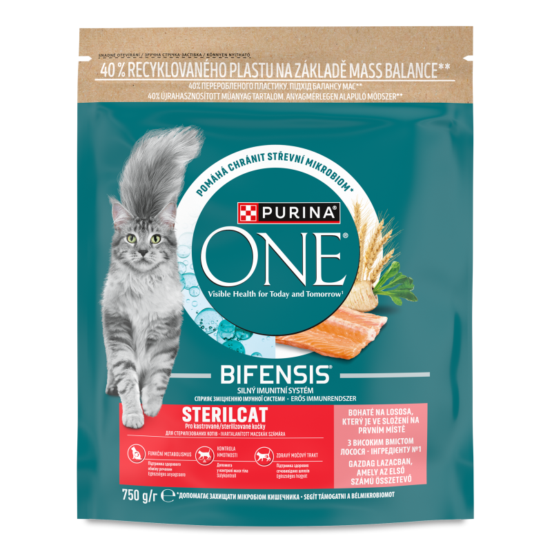 Корм д/стерилізованих котів Bifensis з лососем сухий 750г Purina One