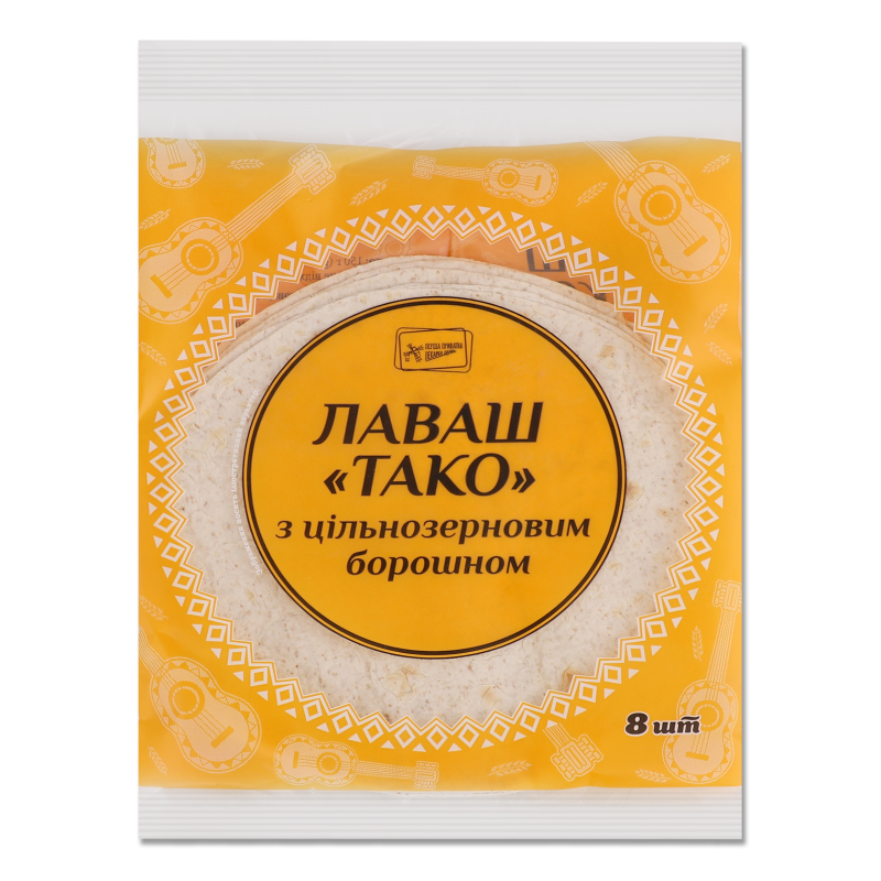 Лаваш Тако з цільнозерновим борошном 150г Перша Приватна Пекарня
